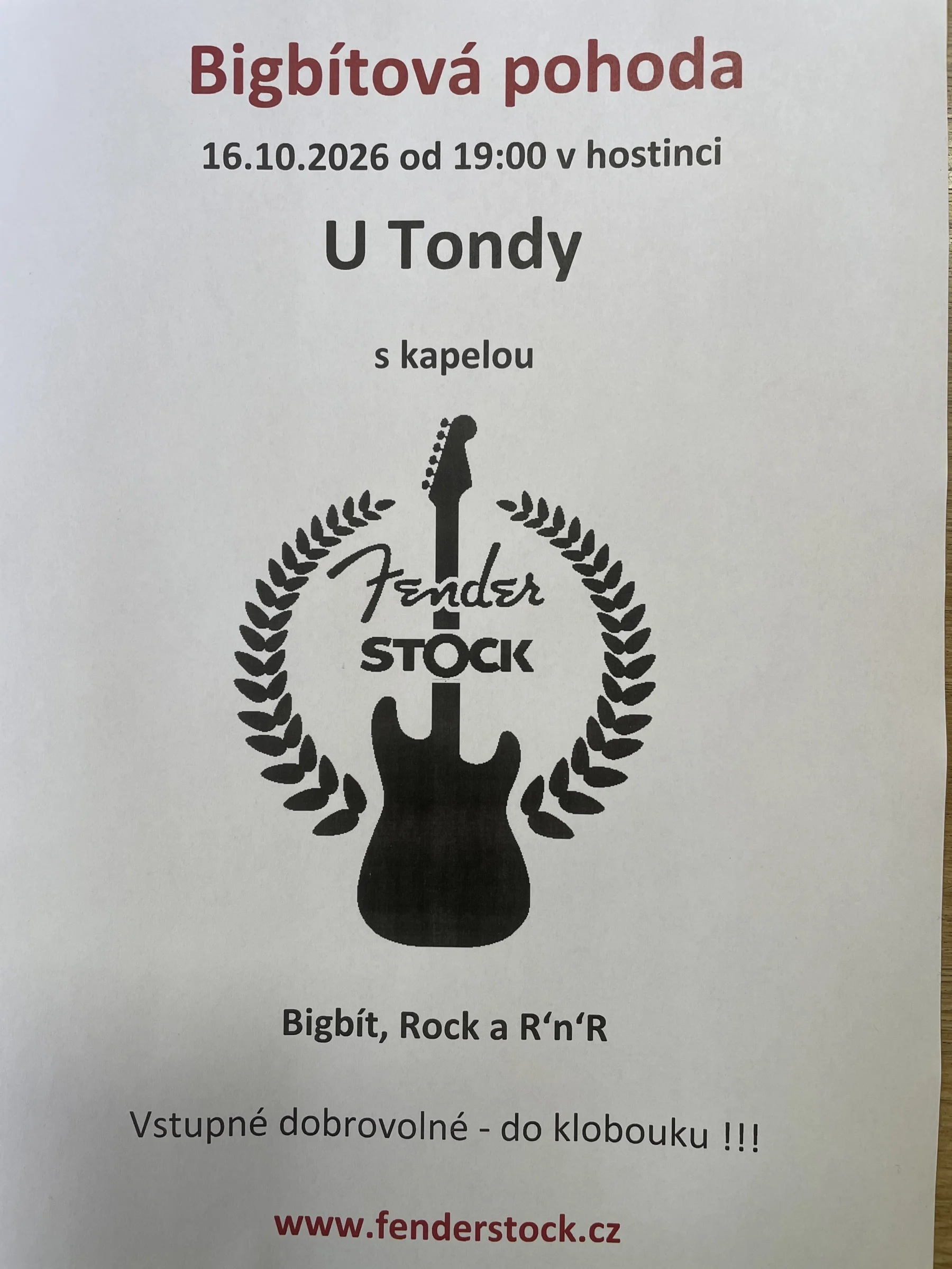 Bigbítová pohoda FENDER STOCK